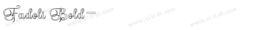Fadoli Bold字体转换
